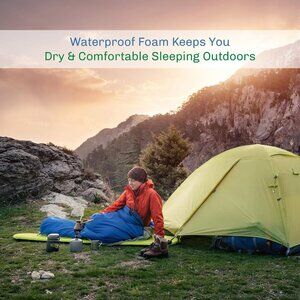 Foam Sleeping Pad for Camping - 0.75-Inch-Thick Waterproof Sleep